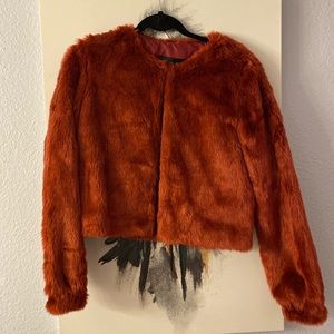 Faux Fur Orange Jacket